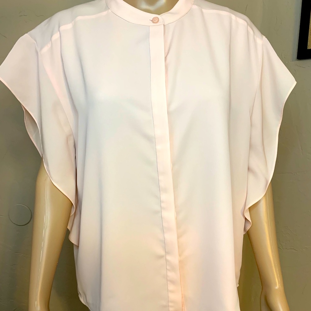 DKNY Pink Flowing Blouse Size M